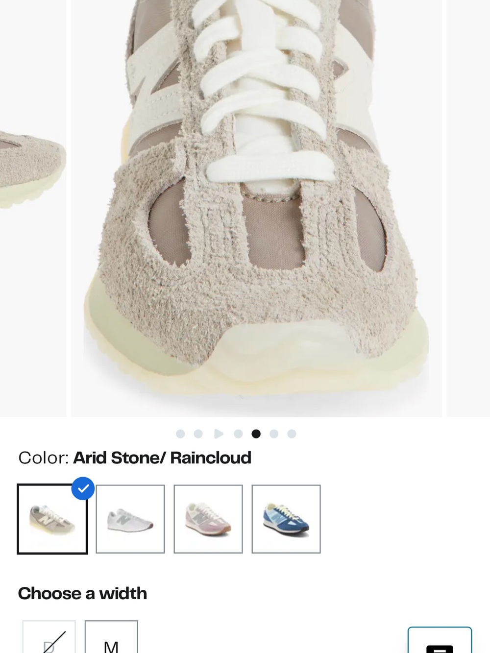 New Balance women Arid Stone & Raincloud Lace-Up Sneakers